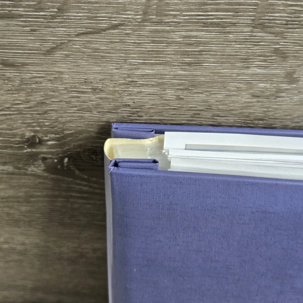 Vintage‎ Padded Hardcover Photo Album Three Ring Binder Slip Memory Book Purple